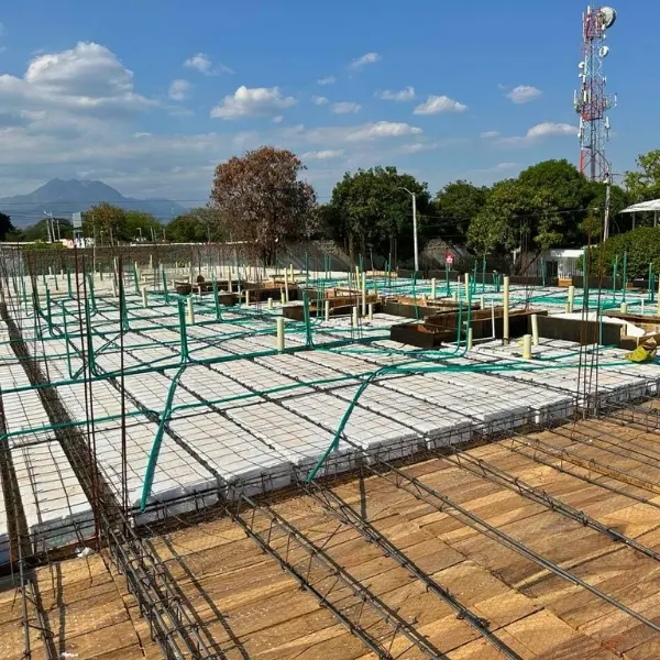 Aligeramiento de placas con icopor